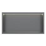 Gun Metal RVS Inbouwnis 30x60x10cm met LED verlichting, Verzenden, Nieuw
