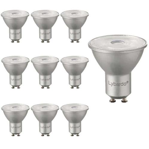 10x GU10 LED spot | Lybardo | 7 watt 3000K warm wit dimbaar, Huis en Inrichting, Lampen | Losse lampen, Bajonetsluiting, Nieuw