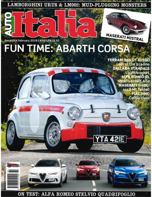 2018 AUTO ITALIA MAGAZINE 264 ENGELS, Boeken, Auto's | Folders en Tijdschriften