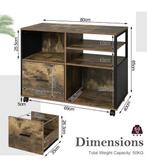 Verrijdbare Archiefkast met Laden – Industriële Printertafel, Verzenden, Nieuw in verpakking