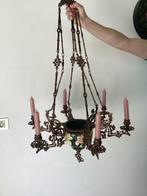 Plafondlamp - Art Nouveau hanglamp met kaarsen - Verguld, Antiek en Kunst