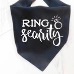 Honden bandana zwart met in wit de tekst Ring Security, Verzenden, Nieuw