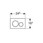 Bedieningsplaat Geberit Sigma 20 DF Met Gepolijste, Nieuw, Ophalen of Verzenden