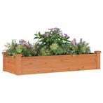 Plantenbak verhoogd met voering 120x45x25 cm vurenhout bruin, Huis en Inrichting, Verzenden, Nieuw