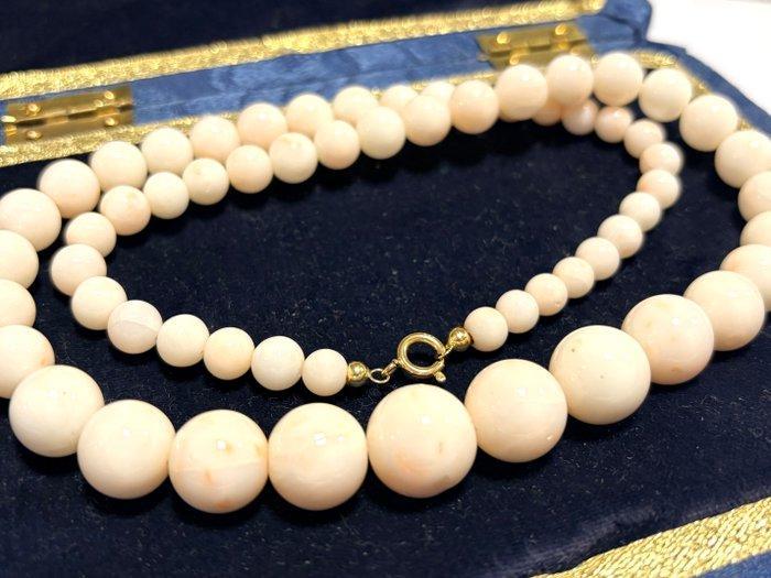 Halsketting - 18 karaat Geel goud Koraal, Sieraden, Tassen en Uiterlijk, Kettingen