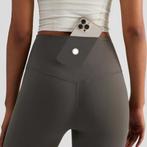 Dames High Waist Yoga Legging Cropped met Achterzak Fitness, Verzenden, Nieuw