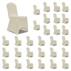 vidaXL Stoelhoezen stretch 30 st crème, Verzenden, Nieuw