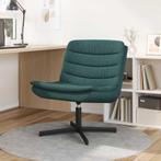 vidaXL Draaistoel Donkergroen 63 x 75 x 76 cm Stof, Huis en Inrichting, Stoelen, Verzenden, Nieuw