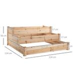 TRUUSK Verhoogd Bed 3-laags Tuinbed Plantenbed Kruidenbed Bl, Tuin en Terras, Bloembakken en Plantenbakken, Verzenden, Nieuw