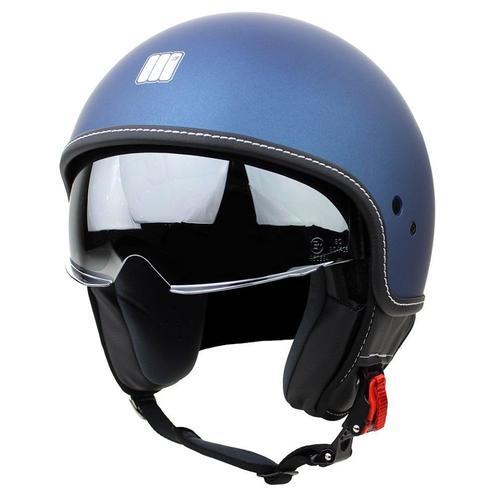 Motocubo beetle jethelm met vizier | mat blauw | ECE 22.06, Motoren, Kleding | Motorhelmen, Nieuw met kaartje, Verzenden