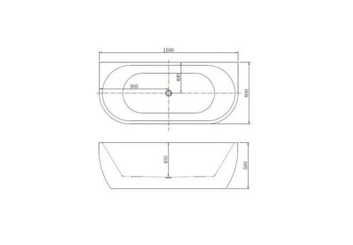 Half Vrijstaande Whirlpool Wiesbaden Wall 180x80x58 cm, Doe-het-zelf en Verbouw, Sanitair, Ophalen of Verzenden