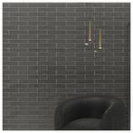 Wandtegel Zwart 7,5x30cm (Muur- en plafondtegels), Nieuw, 20 tot 40 cm, 10 m² of meer, Wandtegels