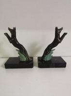 Boekensteunen (2) - Marmer, Zinklegering - Art deco, Antiek en Kunst, Curiosa en Brocante