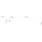 Wiesbaden Baduitloop - Vierkant - 30cm - 1/2inch - Mat Zwart, Ophalen of Verzenden, Nieuw