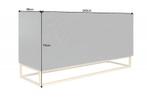 Massief dressoir SCORPION 140 cm zwart mangohout met, Huis en Inrichting, Kasten | Dressoirs, Ophalen of Verzenden, Nieuw