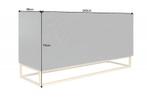 Massief dressoir SCORPION 140 cm zwart mangohout met, Huis en Inrichting, Kasten | Dressoirs, Nieuw, Ophalen of Verzenden