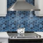 Zelfklevende Mozaïek Tegel - Afimera Blue Marble Hexagon -, Huis en Inrichting, Ophalen of Verzenden, Nieuw