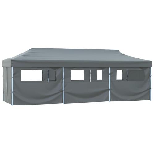 vidaXL Vouwtent pop-up met 8 zijwanden 3x9 m antraciet, Tuin en Terras, Partytenten, Nieuw, Verzenden