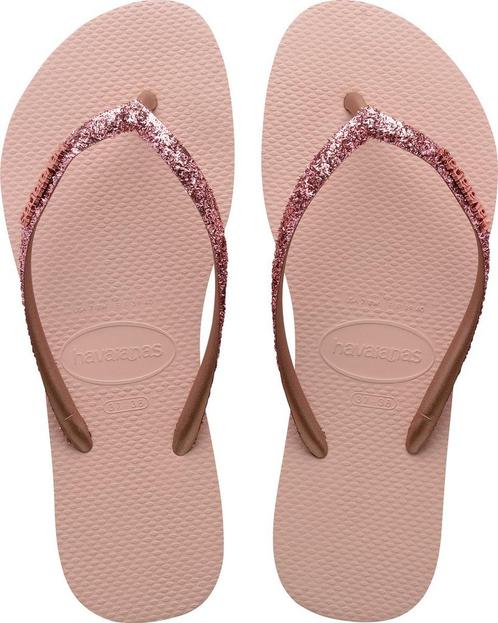 Slippers Havaianas Slim Glitter Ii Slippers - Lichtroze/Goud, Kinderen en Baby's, Kindermode-accessoires, Nieuw, Verzenden