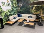 Suns Memphis lounge set incl. soft grey all weather kussens, Tuin en Terras, Tuinsets en Loungesets, Overige materialen, Bank