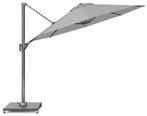 Voyager T1 zweefparasol 300 cm rond lichtgrijs met 75KG, Tuin en Terras, Ophalen of Verzenden, Nieuw