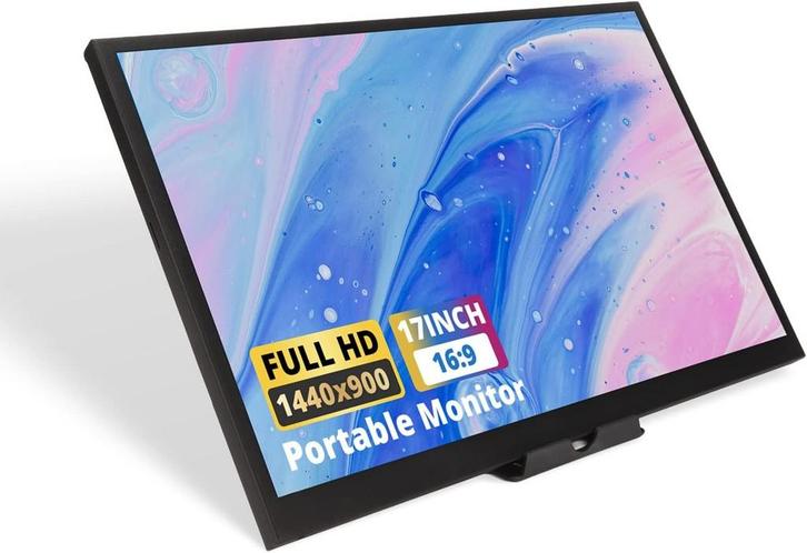 Zazitec 17 Draagbare Monitor – HD 1440×900 – 60Hz – USB-C &, Computers en Software, Monitoren, Nieuw, Ophalen of Verzenden