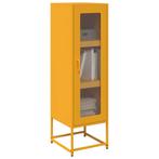 vidaXL buffetkast 36x39x123 cm koudgewalst staal mosterdgeel, Huis en Inrichting, Kasten | Buffetkasten, Verzenden, Nieuw, Metaal