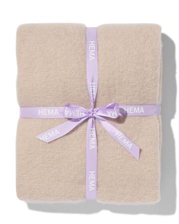 HEMA Plaid wol-look naturel 130x150 van €23.99 voor €12 sale beschikbaar voor biedingen