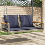 vidaXL Schommelbank met kussens 109x62x40 cm poly rattan, Tuin en Terras, Verzenden, Nieuw, Rotan