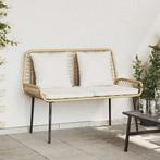 vidaXL Tuinbank Zwart, Antraciet 109 x 63 x 83 cm Poly riet,, Verzenden, Nieuw, Rotan