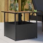 vidaXL Tuintafel met parasolgat 55x55x46,5 cm poly rattan, Verzenden, Nieuw