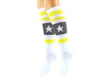Kniekousen - Sportlook - Ster - Wit/Geel, Kinderen en Baby's, Kinderkleding | Schoenen en Sokken, Verzenden, Nieuw