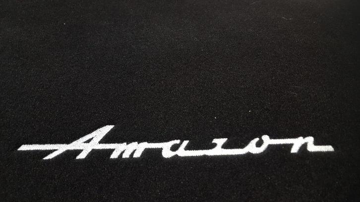 Volvo Amazon Mattenset Zwart Velours met borduring, Auto-onderdelen, Interieur en Bekleding, Ophalen of Verzenden