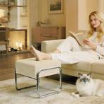 Voetenbankje Zithocker Dik Gevoerde Hocker Met Chenille-Stof, Verzenden, Nieuw