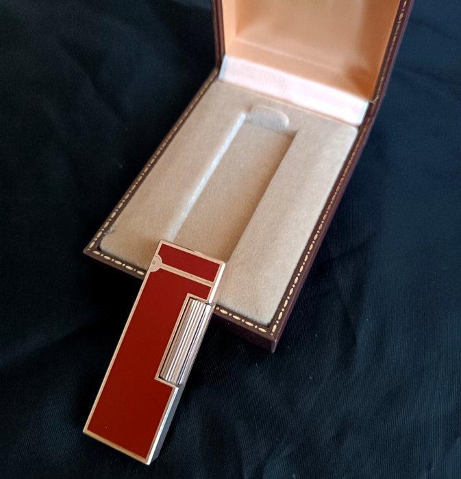 Dunhill - Zakaansteker - Goud, Chinese rode lak, Verzamelen, Rookartikelen, Aanstekers en Luciferdoosjes