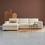 *WOONWINKEL* PEPP Interiors Uno Hoekbank Mega Ribstof Creme, Huis en Inrichting, Verzenden, Nieuw