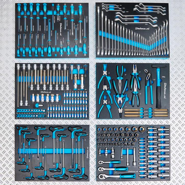 Datona Gereedschapsset 273-delig in softmodules - voor 6, Doe-het-zelf en Verbouw, Gereedschap | Handgereedschap, Nieuw, Ophalen of Verzenden