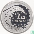 Frankrijk 1½ euro 2005 (PROOF) 30 years of Hello Kitty b.., Postzegels en Munten, Verzenden, Losse munt, Goud