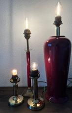 Vaas gemonteerde lamp (4) - XXL Bordeauxrood