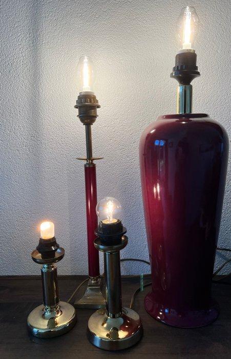 Vaas gemonteerde lamp (4) - XXL Bordeauxrood, Antiek en Kunst, Curiosa en Brocante
