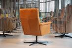 Design draai fauteuil Julie in Leder Cognac van Ojee Design, Nieuw, Leer, Ophalen of Verzenden, Design made in Holland