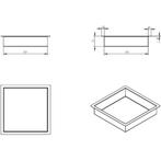 Wiesbaden Demis Inbouwnis - 30x30x7cm - Gunmetal, Ophalen of Verzenden, Nieuw, Rvs