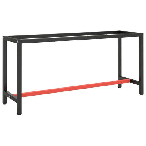 vidaXL Werkbankframe 170x50x79 cm metaal matzwart en matrood, Huis en Inrichting, Tafelonderdelen, Nieuw, Verzenden