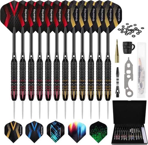 Dartpijlenset – 12 Stuks met Aluminium Schachten en Flights, Sport en Fitness, Darts, Nieuw, Verzenden