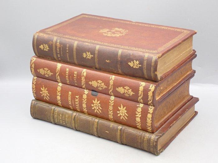 Karaf - Liqueur set hidden in faux books - Glas, Hout, Antiek en Kunst, Antiek | Overige Antiek