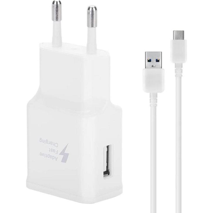 Adaptive Fast Charger voor Samsung + USB C Kabel - Samsung, Telecommunicatie, Mobiele telefoons | Telefoon-opladers, Ophalen of Verzenden