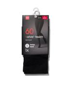 HEMA Velvet temptech panty opaque 60 denier zwart, Verzenden, Nieuw, Zwart