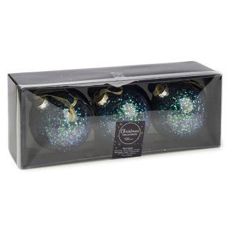 Kerstballen set | Decoris | Ø 8 cm | 3 stuks (Blauw), Diversen, Kerst, Nieuw, Verzenden