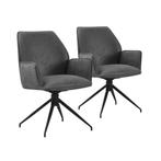 2dekans | Multifurn Jill Eetkamerstoel Set van 2 - Linnen, Huis en Inrichting, Stoelen, Ophalen of Verzenden, Zo goed als nieuw