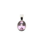 Platina hanger met roze amethist (Alle Gouden sieraden), Ophalen of Verzenden, Gebruikt, Goud, Overige merken